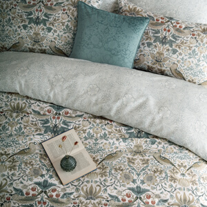 William Morris At Home Strawberry Thief Duvet Cover Set